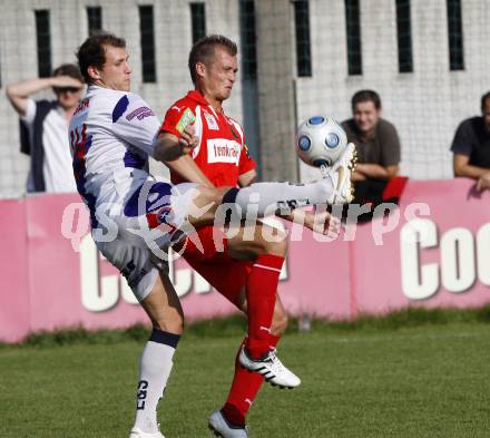 Fussball OEFB Cup. SAK Klagenfurt gegen Trenkwalder Admira. Christian Dlopst,  (SAK), Vladimir Janocko (Admira). Klagenfurt, am 19.9.2009.
Foto: Kuess

---
pressefotos, pressefotografie, kuess, qs, qspictures, sport, bild, bilder, bilddatenbank