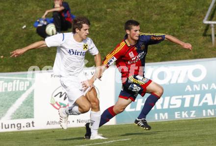 Fussball OEFB Cup. FC St. Veit gegen Rapid Wien. Gregor Alfred Gruber,  (St. Veit), Christopher Drazan (Rapid). St. Veit, am 20.9.2009.
Foto: Kuess

---
pressefotos, pressefotografie, kuess, qs, qspictures, sport, bild, bilder, bilddatenbank