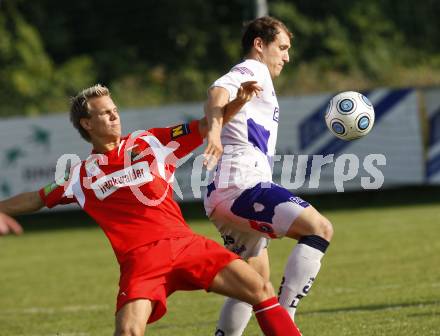 Fussball OEFB Cup. SAK Klagenfurt gegen Trenkwalder Admira. Christian Dlopst,  (SAK), Daniel Toth (Admira). Klagenfurt, am 19.9.2009.
Foto: Kuess

---
pressefotos, pressefotografie, kuess, qs, qspictures, sport, bild, bilder, bilddatenbank