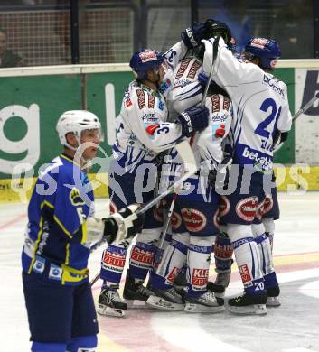 EBEL: Eishockey Bundesliga. VSV gegen Zagreb. Torjubel (VSV). Villach, am 20.9.2009.
Foto: Kuess
---
pressefotos, pressefotografie, kuess, qs, qspictures, sport, bild, bilder, bilddatenbank