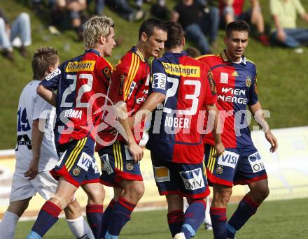 Fussball OEFB Cup. FC St. Veit gegen Rapid Wien. Torjubel Rapid. St. Veit, am 20.9.2009.
Foto: Kuess

---
pressefotos, pressefotografie, kuess, qs, qspictures, sport, bild, bilder, bilddatenbank