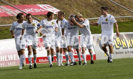 Fussball OEFB Cup. FC St. Veit gegen Rapid Wien. Torjubel St. Veit. St. Veit, am 20.9.2009.
Foto: Kuess

---
pressefotos, pressefotografie, kuess, qs, qspictures, sport, bild, bilder, bilddatenbank