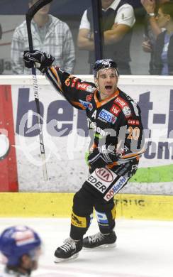 EBEL. Eishockey Bundesliga. VSV gegen EHC Liwest Linz. Torjubel Brad Purdie (Linz). Villach, am 22.9.2009.
Foto: Kuess
---
pressefotos, pressefotografie, kuess, qs, qspictures, sport, bild, bilder, bilddatenbank