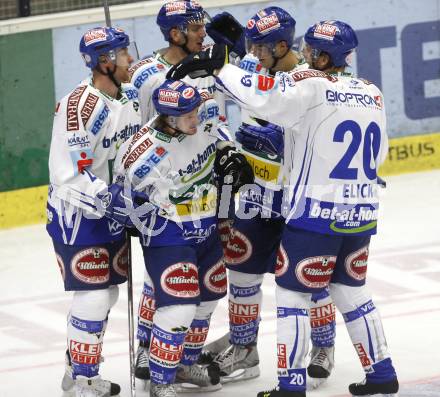 EBEL. Eishockey Bundesliga. VSV gegen EHC Liwest Linz. Torjubel (VSV). Villach, am 22.9.2009.
Foto: Kuess
---
pressefotos, pressefotografie, kuess, qs, qspictures, sport, bild, bilder, bilddatenbank