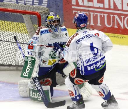 EBEL. Eishockey Bundesliga. VSV gegen EHC Liwest Linz. Gert Prohaska, Gerhard Unterluggauer (VSV). Villach, am 22.9.2009.
Foto: Kuess 


---
pressefotos, pressefotografie, kuess, qs, qspictures, sport, bild, bilder, bilddatenbank