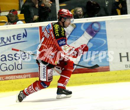 EBEL. Eishockey Bundesliga. KAC gegen KHL Medvescak Zagreb. Torjubel Andrew Schneider (KAC). Klagenfurt, am 25.9.2009.
Foto: Kuess 

---
pressefotos, pressefotografie, kuess, qs, qspictures, sport, bild, bilder, bilddatenbank