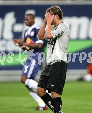 Fussball. Tipp3-Bundesliga. SK Austria Kelag Kaernten  gegen Red Bull Salzburg.  Marc Sand nach dem verschossenen Elfmeter (Austria Kaernten). Klagenfurt, 26.9.2009.
Foto: Kuess  

---
pressefotos, pressefotografie, kuess, qs, qspictures, sport, bild, bilder, bilddatenbank