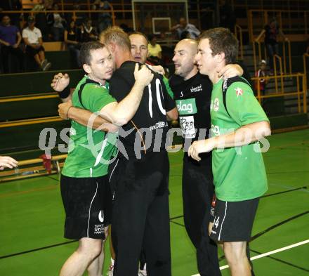 Handball. Bundesliga. HCK gegen SC Ferlach. Jubel  (HCK).
Viktring, 19.9.2009.
Foto: Kuess
---
pressefotos, pressefotografie, kuess, qs, qspictures, sport, bild, bilder, bilddatenbank