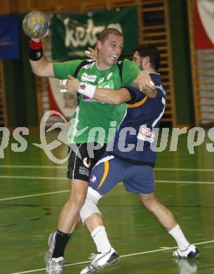 Handball. Bundesliga. HCK gegen SC Ferlach. Anton Praeprost (HCK), Christian Koschu (Ferlach).
Viktring, 19.9.2009.
Foto: Kuess
---
pressefotos, pressefotografie, kuess, qs, qspictures, sport, bild, bilder, bilddatenbank