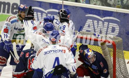 EBEL. Eishockey Bundesliga. VSV gegen EC Red Bull Salzburg. Torjubel VSV. Villach, am 29.9.2009.
Foto: Kuess 


---
pressefotos, pressefotografie, kuess, qs, qspictures, sport, bild, bilder, bilddatenbank