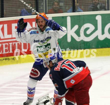 EBEL. Eishockey Bundesliga. VSV gegen EC Red Bull Salzburg. Torjubel Kiel McLeod (VSV). Villach, am 29.9.2009.
Foto: Kuess 


---
pressefotos, pressefotografie, kuess, qs, qspictures, sport, bild, bilder, bilddatenbank