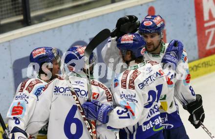 EBEL. Eishockey Bundesliga. VSV gegen EC Red Bull Salzburg. Torjubel VSV. Villach, am 29.9.2009.
Foto: Kuess 


---
pressefotos, pressefotografie, kuess, qs, qspictures, sport, bild, bilder, bilddatenbank