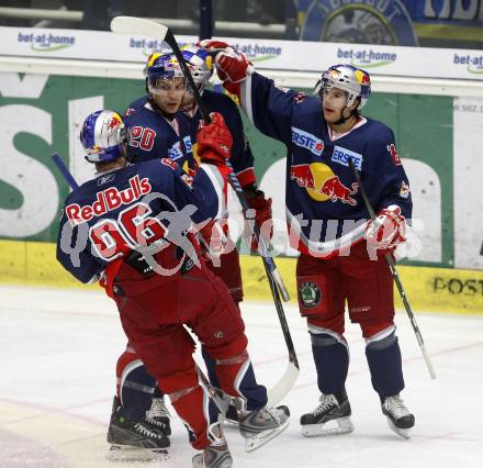 EBEL. Eishockey Bundesliga. VSV gegen EC Red Bull Salzburg. Torjubel Salzburg. Villach, am 29.9.2009.
Foto: Kuess 


---
pressefotos, pressefotografie, kuess, qs, qspictures, sport, bild, bilder, bilddatenbank