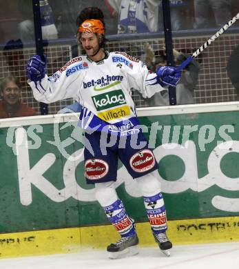 EBEL. Eishockey Bundesliga. VSV gegen EC Red Bull Salzburg. Torjubel Kiel McLeod. Villach, am 29.9.2009.
Foto: Kuess 


---
pressefotos, pressefotografie, kuess, qs, qspictures, sport, bild, bilder, bilddatenbank