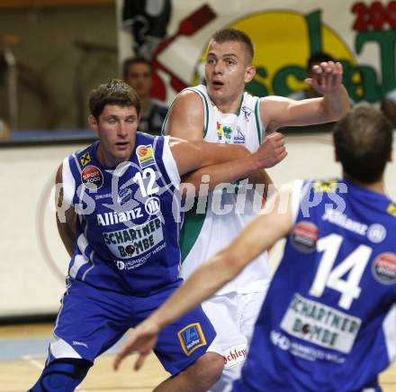 Basketball Bundesliga. Woerthersee Piraten gegen Gmunden. Rasid Mahalbasic (Piraten), Matthias Mayer (Gmunden).  Klagenfurt, 10.10.2009
Foto: Kuess

---
pressefotos, pressefotografie, kuess, qs, qspictures, sport, bild, bilder, bilddatenbank