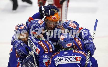 EBEL. Eishockey Bundesliga. EC Pasut VSV gegen KAC.  Torjubel VSV. Villach, am 11.10.2009.
Foto: Nadja Kuess 


---
pressefotos, pressefotografie, kuess, qs, qspictures, sport, bild, bilder, bilddatenbank