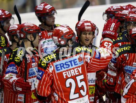 EBEL. Eishockey Bundesliga. KAC gegen HK Acroni Jesenice. Jubel KAC. Klagenfurt, am 13.10.2009.
Foto: Kuess 

---
pressefotos, pressefotografie, kuess, qs, qspictures, sport, bild, bilder, bilddatenbank