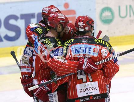 EBEL. Eishockey Bundesliga. KAC gegen HK Acroni Jesenice. Torjubel KAC. Klagenfurt, am 13.10.2009.
Foto: Nadja Kuess 

---
pressefotos, pressefotografie, kuess, qs, qspictures, sport, bild, bilder, bilddatenbank