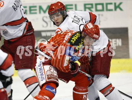 EBEL. Eishockey Bundesliga. KAC gegen HK Acroni Jesenice.  David Schuller, (KAC),  Rok Ticar (Jesenice). Klagenfurt, am 13.10.2009.
Foto: Kuess 

---
pressefotos, pressefotografie, kuess, qs, qspictures, sport, bild, bilder, bilddatenbank