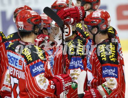 EBEL. Eishockey Bundesliga. KAC gegen HK Acroni Jesenice. Jubel KAC. Klagenfurt, am 13.10.2009.
Foto: Kuess 

---
pressefotos, pressefotografie, kuess, qs, qspictures, sport, bild, bilder, bilddatenbank