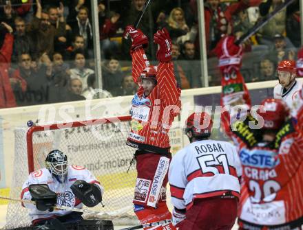 EBEL. Eishockey Bundesliga. KAC gegen HK Acroni Jesenice. Torjubel KAC. Klagenfurt, am 13.10.2009.
Foto: Nadja Kuess 

---
pressefotos, pressefotografie, kuess, qs, qspictures, sport, bild, bilder, bilddatenbank