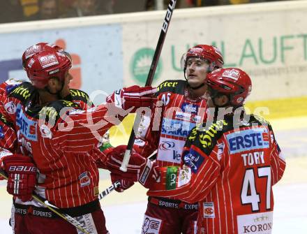 EBEL. Eishockey Bundesliga. KAC gegen HK Acroni Jesenice. Torjubel KAC. Klagenfurt, am 13.10.2009.
Foto: Nadja Kuess 

---
pressefotos, pressefotografie, kuess, qs, qspictures, sport, bild, bilder, bilddatenbank