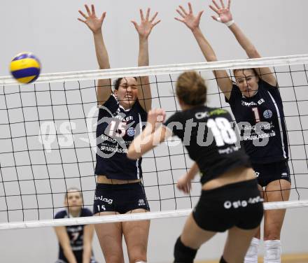 Volleyball MEVZA. ATSC Wildcats gegen Vital Ljubljana. Anna Cmaylo, Kristina Fabris (Wildcats). Klagenfurt, am 14.10.2009.
Foto: Kuess
---
pressefotos, pressefotografie, kuess, qs, qspictures, sport, bild, bilder, bilddatenbank