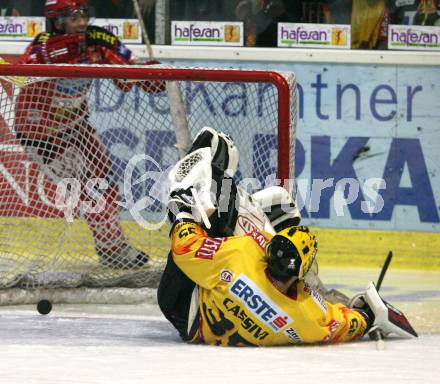 EBEL. Eishockey Bundesliga. KAC gegen EV Vienna Capitals.  Torjubel KAC, CASSIVI Frederic (Vienna Capitals). Klagenfurt, am 16.10.2009.
Foto: Kuess 

---
pressefotos, pressefotografie, kuess, qs, qspictures, sport, bild, bilder, bilddatenbank