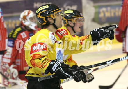 EBEL. Eishockey Bundesliga. KAC gegen EV Vienna Capitals. Torjubel Caps. Klagenfurt, am 16.10.2009.
Foto: Kuess 

---
pressefotos, pressefotografie, kuess, qs, qspictures, sport, bild, bilder, bilddatenbank