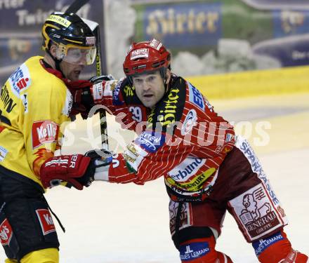 EBEL. Eishockey Bundesliga. KAC gegen EV Vienna Capitals. Jeff Shantz, (KAC), Benoit Gratton (Vienna Capitals). Klagenfurt, am 16.10.2009.
Foto: Kuess 

---
pressefotos, pressefotografie, kuess, qs, qspictures, sport, bild, bilder, bilddatenbank