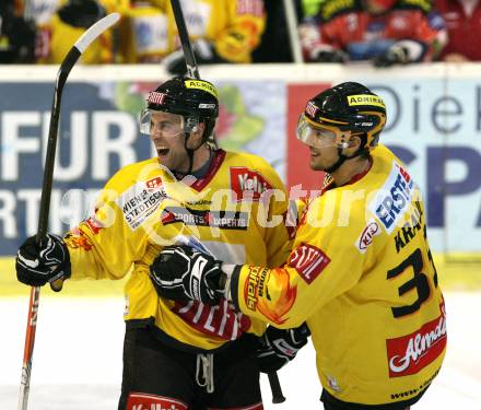 EBEL. Eishockey Bundesliga. KAC gegen EV Vienna Capitals. Torjubel Caps. Klagenfurt, am 16.10.2009.
Foto: Kuess 

---
pressefotos, pressefotografie, kuess, qs, qspictures, sport, bild, bilder, bilddatenbank