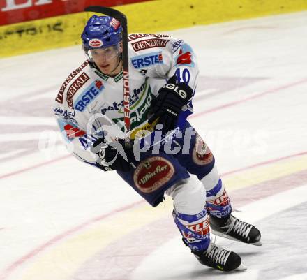 EBEL. Eishockey Bundesliga. EC Pasut VSV gegen Vienna Capitals.  Juergen Tschernutter (VSV). Villach, am 18.10.2009.
Foto: Kuess 


---
pressefotos, pressefotografie, kuess, qs, qspictures, sport, bild, bilder, bilddatenbank