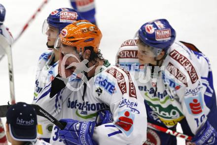 EBEL. Eishockey Bundesliga. EC Pasut VSV gegen Vienna Capitals.  Enttaeuschung Kiel McLeod, Stefan Bacher (VSV). Villach, am 18.10.2009.
Foto: Kuess 


---
pressefotos, pressefotografie, kuess, qs, qspictures, sport, bild, bilder, bilddatenbank