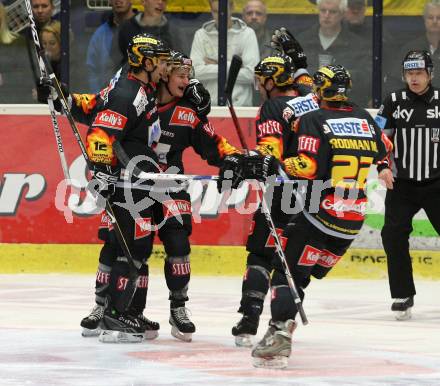 EBEL. Eishockey Bundesliga. EC Pasut VSV gegen Vienna Capitals.  Torjubel Caps. Villach, am 18.10.2009.
Foto: Kuess 


---
pressefotos, pressefotografie, kuess, qs, qspictures, sport, bild, bilder, bilddatenbank