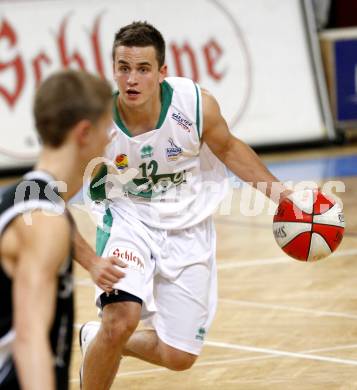 Basketball Bundesliga. Woerthersee Piraten gegen Guessing Knights. Marco Breithuber (Piraten). Klagenfurt, am 18.10.2009.
Foto: Kuess

---
pressefotos, pressefotografie, kuess, qs, qspictures, sport, bild, bilder, bilddatenbank