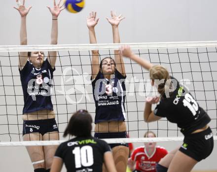 Volleyball MEVZA. ATSC Wildcats gegen Vital Ljubljana. Birgit Wuestenhagen, Lina Gorbach (Wildcats). Klagenfurt, am 14.10.2009.
Foto: Kuess
---
pressefotos, pressefotografie, kuess, qs, qspictures, sport, bild, bilder, bilddatenbank