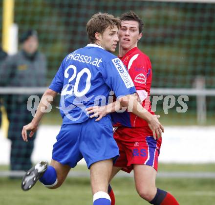 FussballRegionalliga. SAK gegen FC Blau Weiss Linz. Darjan Aleksic (SAK), Stefan Rabl (Linz). Klagenfurt, am 17.10.2009.
Foto: Kuess
---
pressefotos, pressefotografie, kuess, qs, qspictures, sport, bild, bilder, bilddatenbank