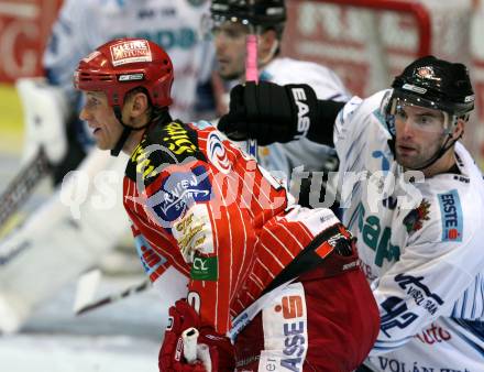 EBEL. Eishockey Bundesliga. KAC gegen Alba Volan SAPA Fehervar AV19.  Mike Craig, (KAC), Marton Vas (Alba Volan). Klagenfurt, am 23.10.2009.
Foto: Kuess 

---
pressefotos, pressefotografie, kuess, qs, qspictures, sport, bild, bilder, bilddatenbank