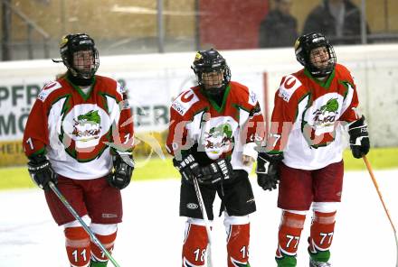 Eishockey Frauen Bundesliga. DEC Dragons Klagenfurt gegen EHC Gipsy Girls Villach. Jesenitschnig Johanna, Christina Kremser, Sandra Lorenz (Klagenfurt). Klagenfurt, am 21.10.2009.
Foto: Kuess
---
pressefotos, pressefotografie, kuess, qs, qspictures, sport, bild, bilder, bilddatenbank