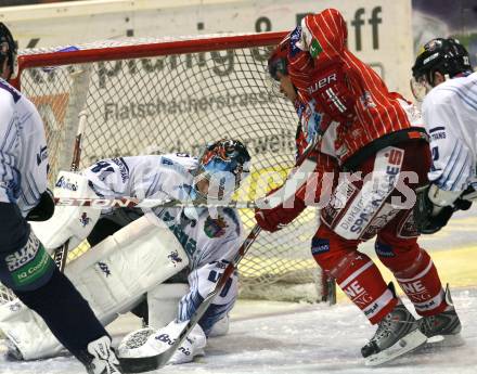 EBEL. Eishockey Bundesliga. KAC gegen Alba Volan SAPA Fehervar AV19.  Dieter Kalt, (KAC),  Tommi Satosaari (Alba Volan). Klagenfurt, am 23.10.2009.
Foto: Kuess 

---
pressefotos, pressefotografie, kuess, qs, qspictures, sport, bild, bilder, bilddatenbank