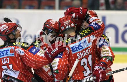 EBEL. Eishockey Bundesliga. KAC gegen Alba Volan SAPA Fehervar AV19.  Torjubel KAC. Klagenfurt, am 23.10.2009.
Foto: Kuess 

---
pressefotos, pressefotografie, kuess, qs, qspictures, sport, bild, bilder, bilddatenbank