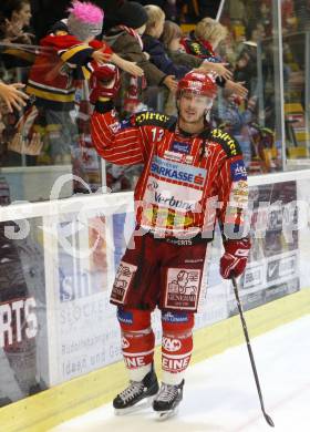 EBEL. Eishockey Bundesliga. KAC gegen Alba Volan SAPA Fehervar AV19.  Johannes Kirisits (KAC). Klagenfurt, am 23.10.2009.
Foto: Kuess 

---
pressefotos, pressefotografie, kuess, qs, qspictures, sport, bild, bilder, bilddatenbank