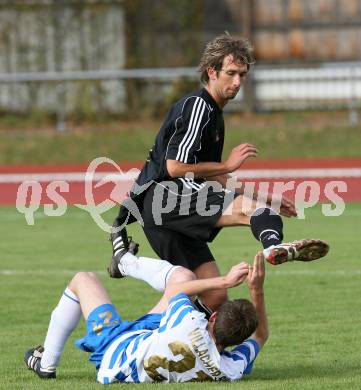 Fussball. Kaerntner Liga. VSV gegen Rapid Lienz A. Stresch Stefan (VSV), Kropiunik Marjan (Rapid Lienz A). Villach, 24.10.2009. 
Foto: Kuess
---
pressefotos, pressefotografie, kuess, qs, qspictures, sport, bild, bilder, bilddatenbank