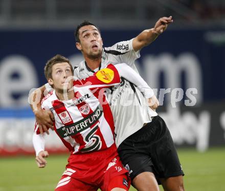 Fussball. Tipp3-Bundesliga. SK Austria Kelag Kaernten gegen SV Superfund Kapfenberg. Martin Zivny,  (Austria Kaernten) Deni Alar(Kapfenberg). Klagenfurt, 24.10.2009.
Foto: Kuess  

---
pressefotos, pressefotografie, kuess, qs, qspictures, sport, bild, bilder, bilddatenbank