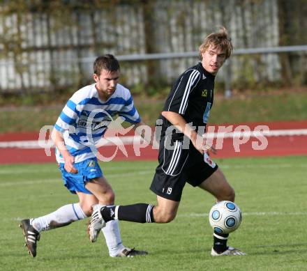 Fussball. Kaerntner Liga. VSV gegen Rapid Lienz A. Stresch Stefan (VSV) Ebner Markus (Rapid Lienz A). Villach, 24.10.2009.
Foto: Kuess
---
pressefotos, pressefotografie, kuess, qs, qspictures, sport, bild, bilder, bilddatenbank