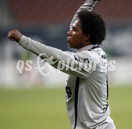 Fussball. Tipp3-Bundesliga. SK Austria Kelag Kaernten gegen SV Superfund Kapfenberg. Torjubel Sandro Ferreira Da Silva, (Austria Kaernten). Klagenfurt, 24.10.2009.
Foto: Kuess  

---
pressefotos, pressefotografie, kuess, qs, qspictures, sport, bild, bilder, bilddatenbank