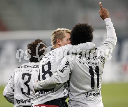 Fussball. Tipp3-Bundesliga. SK Austria Kelag Kaernten gegen SV Superfund Kapfenberg. Torjubel Kaernten. Klagenfurt, 24.10.2009.
Foto: Kuess  

---
pressefotos, pressefotografie, kuess, qs, qspictures, sport, bild, bilder, bilddatenbank