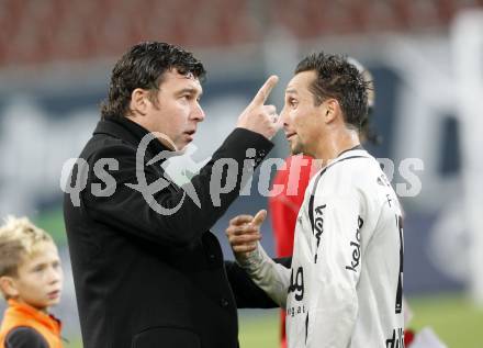 Fussball. Tipp3-Bundesliga. SK Austria Kelag Kaernten gegen SV Superfund Kapfenberg. Mario Canori, Matthias Dollinger (Austria Kaernten). Klagenfurt, 24.10.2009.
Foto: Kuess  

---
pressefotos, pressefotografie, kuess, qs, qspictures, sport, bild, bilder, bilddatenbank