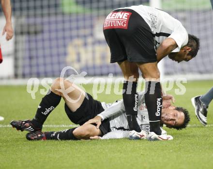 Fussball. Tipp3-Bundesliga. SK Austria Kelag Kaernten gegen SV Superfund Kapfenberg. Matthias Dollinger, Martin Zivny (Austria Kaernten). Klagenfurt, 24.10.2009.
Foto: Kuess  

---
pressefotos, pressefotografie, kuess, qs, qspictures, sport, bild, bilder, bilddatenbank