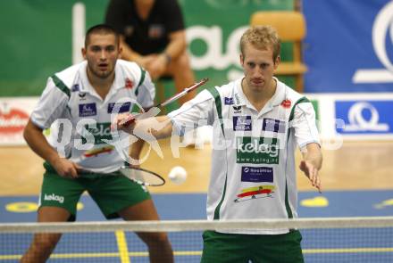 Badminton Bundesliga. ASKOE Kelag Kaernten gegen BSC70 Linz. Michael Trojan. Julian Hristof (Kaernten). Klagenfurt, am 25.10.2009.
Foto: Kuess
---
pressefotos, pressefotografie, kuess, qs, qspictures, sport, bild, bilder, bilddatenbank